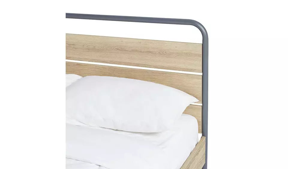 Habitat Industrial Double Metal Bed Frame - Grey